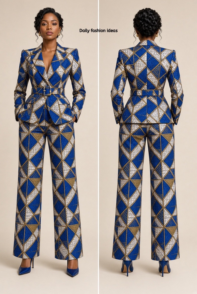 Fitted belted blazer
