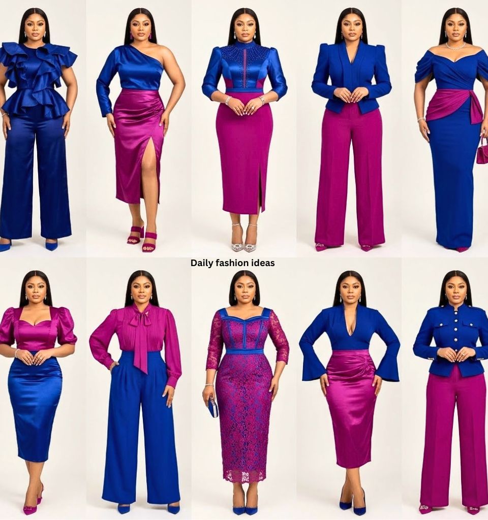 Royal blue and magenta colour combination ideas