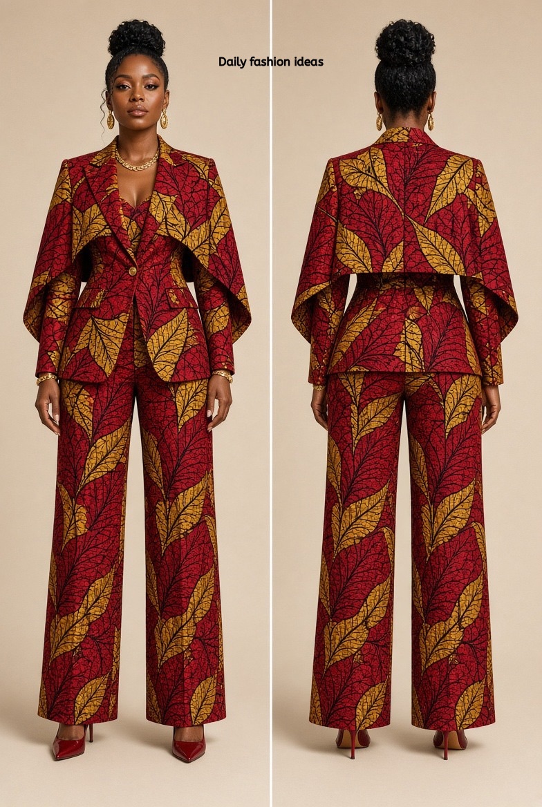 Cape-detail blazer