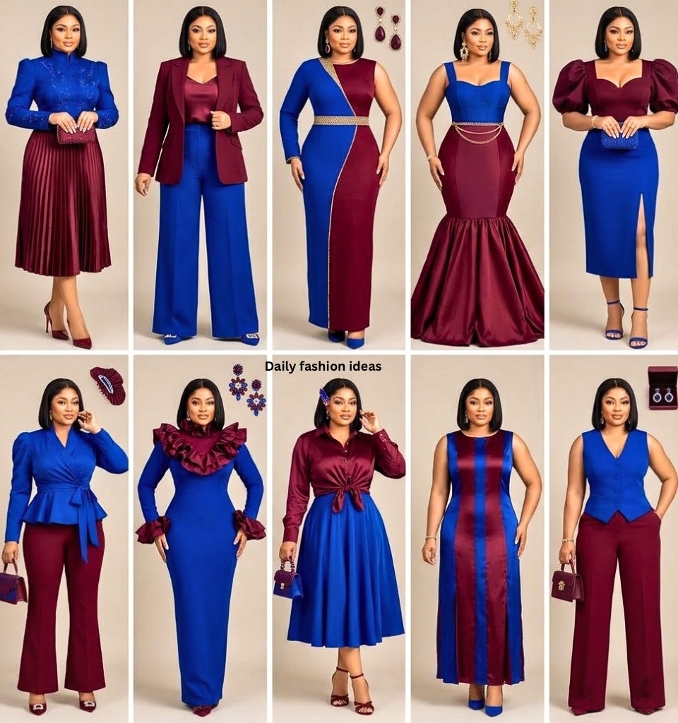 Royal blue and burgundy colour combination ideas