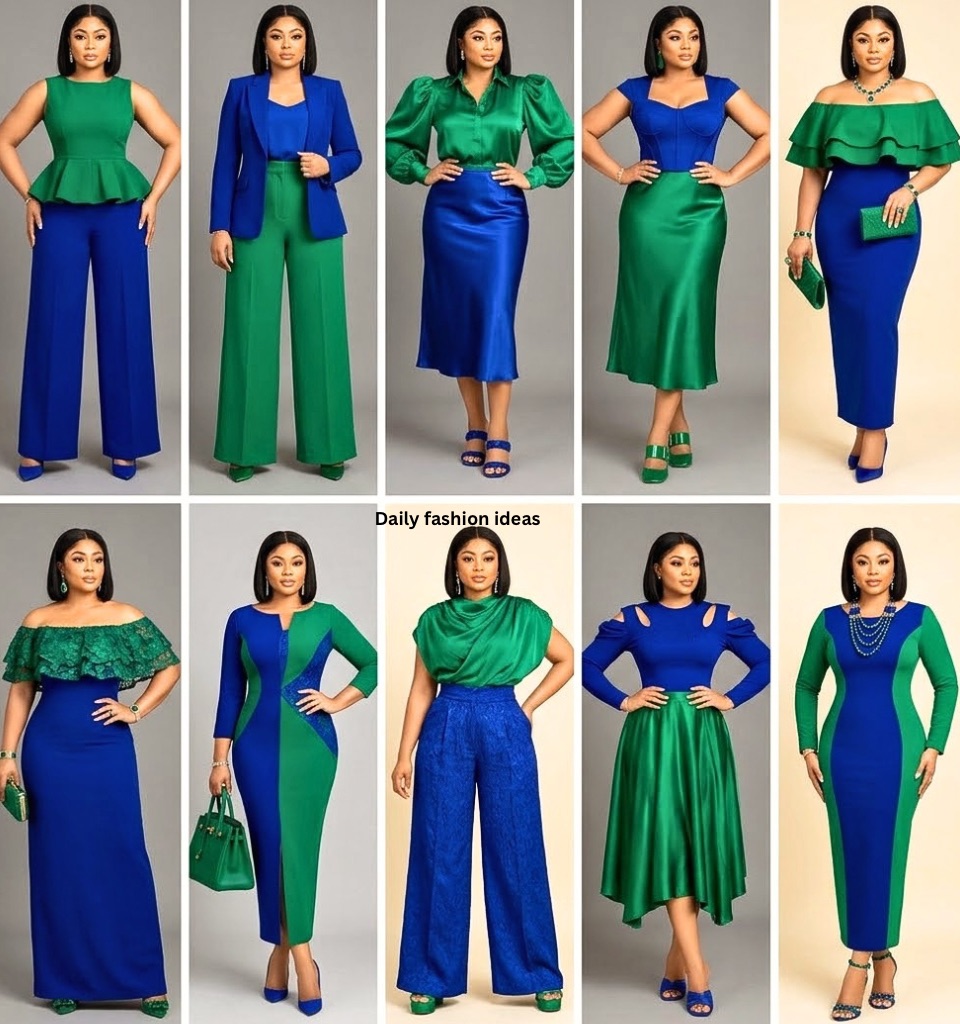 Emerald green and royal blue colour combination ideas