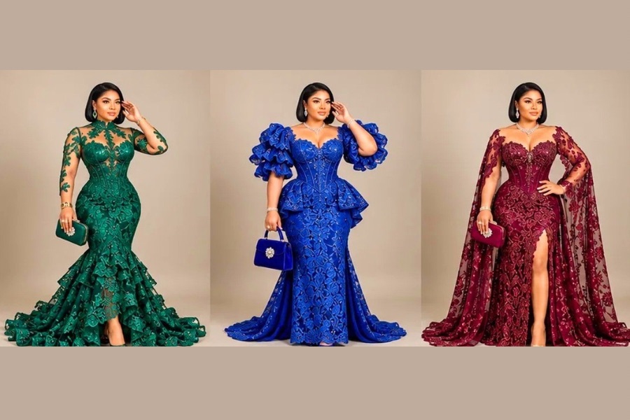 Latest Lace Gown Styles for Ladies